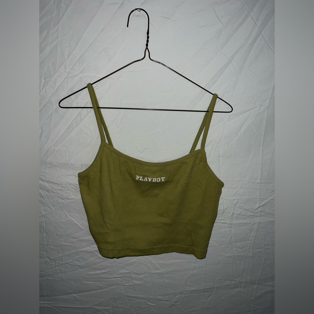 Green Playboy tank top